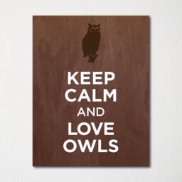 Keep Calm & Love Owls - Fine Art Print Choice Of Color Purchase 3 Receive 1 Free - thumbnail 1