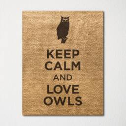Keep Calm & Love Owls - Fine Art Print Choice Of Color Purchase 3 Receive 1 Free - thumbnail 3