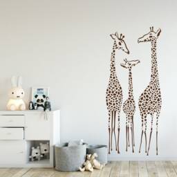 Giraffe Family Vinyl Wall Decal Safari Nursery Decor Ww220 - thumbnail 2