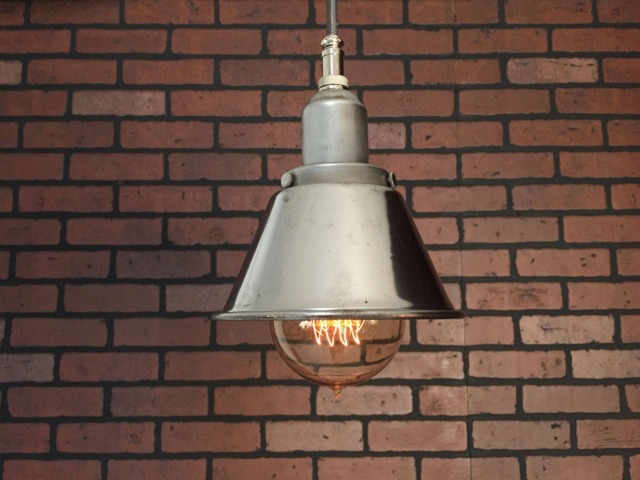 "Industrial Pendant 5-3/8In. Unfinished Steel Cone Shade Patented ""Huila Connector" - image 1