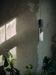 Pendant Luminaire Black & White Marbled Concrete - Design Spot Light