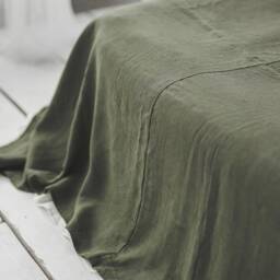 Linen Flat Sheet - Soft, Organic Bed Sheets For Queen & King Sizes - Sustainable, Hypoallergenic Bedding Deep Sleep Luxury - thumbnail 3