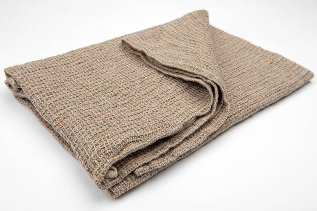 Pure Linen Towel, Brown Mossy Soft Waffle Bath Sauna Sheet, Beach Towel, Travel Guest Towel