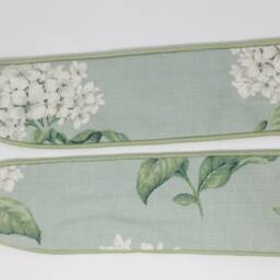 Laura Ashley Hydrangea Curtain Tie Backs Eau De Nil Green, Handmade Pair - thumbnail 4
