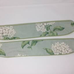 Laura Ashley Hydrangea Curtain Tie Backs Eau De Nil Green, Handmade Pair - thumbnail 2