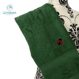 Ladybug Towel - Personalised Face Cloth/Hand Bath = Embroidered Ladybird - thumbnail 4