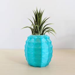 Premade - Aquamarine Pineapple Air Plant Holder - Lover Gift Christmas Present - thumbnail 2