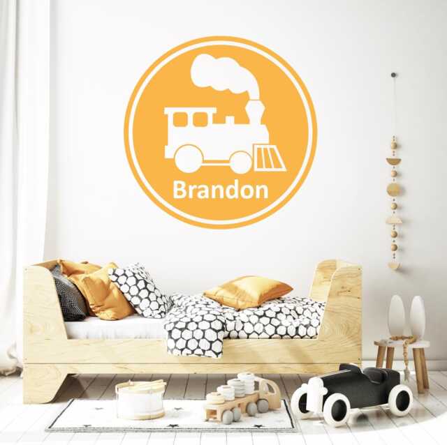 Personalized Train Wall Vinyl Decals, Kids Bedroom Choo Name Decor Sticker, Customized Boys Room, Easy Diy Removable Sign Decoration - image 1