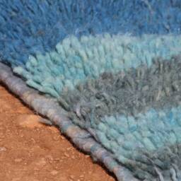 Handmade Moroccan Wool Rug Abstract Berber Design - thumbnail 2