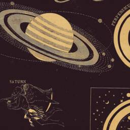 Beautiful Saturn Print By Asa Smith 1855 Astronomy Astrology - Exceptional Quality 230Gsm Framed, Unframed Free Standard Delivery - thumbnail 2