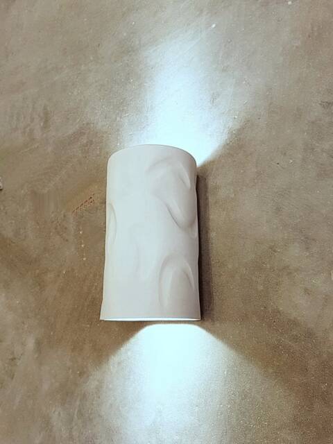 Handmade Ceramic Wall Sconce Modern Cylinder Led Light Fixture - image 1