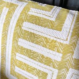 496. Ashley Wilde Vasarely Apple Yellow Jacquard Cushion Cover. Various Sizes - thumbnail 2