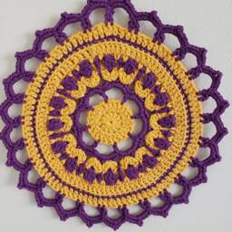 Crochet Mandala Home Interior Wall Decor Housewarming Gift - thumbnail 2