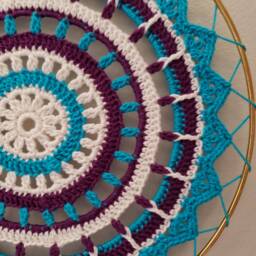 Crochet Mandala Home Interior Wall Decor Housewarming Gift - thumbnail 4