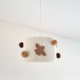 Airplane Nursery Lamp Shade Boho Pom Ceiling Light