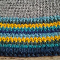 Handmade Round Wool Rug Modern Crochet Rug, Custom Colors - thumbnail 3
