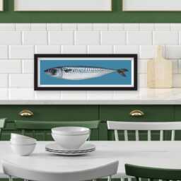 Framed Sardine Print Print, Prints Framed, Vintage Illustration Kitchen Sardine, Panoramic For - thumbnail 3