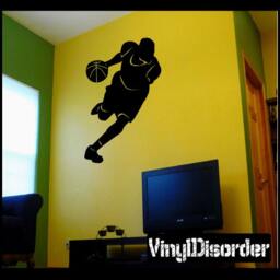 Basketball Dribble Vinyl Wall Decal Or Car Sticker - Basketballmc004Et - thumbnail 1