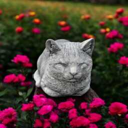 Concrete Lying Cat Statue Sleeping Kitten Figurine Stone Garden Memorial Sculpture Outdoor Yard Ornament Gift For Lover Holiday Gift - thumbnail 4