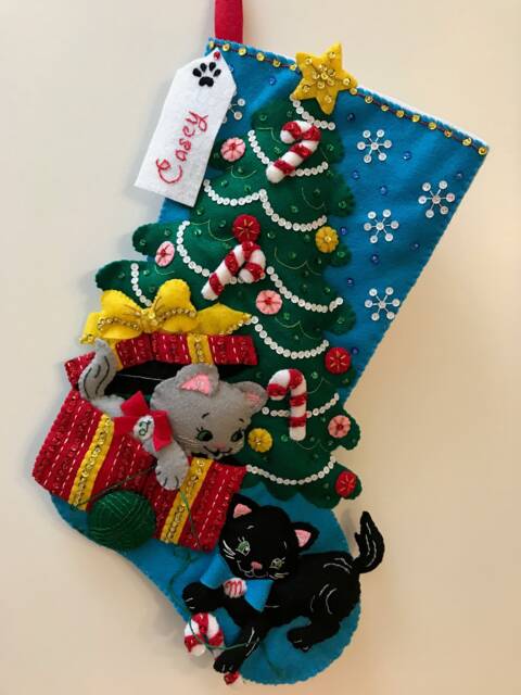Christmas Cats Stocking - image 1