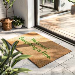 Bestselling Welcome Everything Is Fine. - The Good Place Netflix Quote Famous Tv Show Doormat Homeware New Home Gift - thumbnail 2