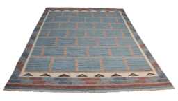 Handwoven Swedish Kilim Rug Scandinavian Flatweave, Wool & Cotton