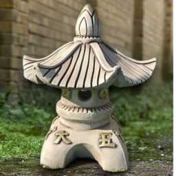 Large Pagoda Statue Concrete Lantern Figurine Stone Asian Cement Decor Handmade Zen Garden Art - thumbnail 4