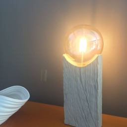 Lamp Wood Xxl Bulb Light Led , Driftwood Effect , Lamp Design - thumbnail 3