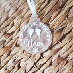 Christmas in Loving Memory Decoration - Personalised- Memory-Remember Lost Loved Ones-Christmas-Choice Of Colours-Year-xmas-Vinyl - thumbnail 2