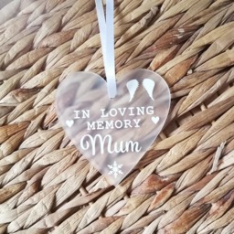 Christmas in Loving Memory Decoration - Personalised- Memory-Remember Lost Loved Ones-Christmas-Choice Of Colours-Year-xmas-Vinyl - thumbnail 1