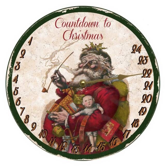 Countdown To Christmas Clock - Santa Clock - image 1