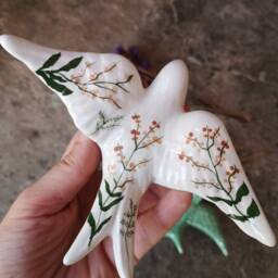Set Of 2 Portuguese Swallows, Portugal Pottery, Keramik - thumbnail 2