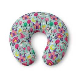 Fairy Tale Princess Nursing Pillow Cover - Castle, Crown, Carriage Pattern - thumbnail 1