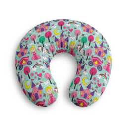 Fairy Tale Princess Nursing Pillow Cover - Castle, Crown, Carriage Pattern - thumbnail 2