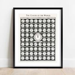 Vintage World Clocks Print, Medicology 1910, Wall Art - thumbnail 2