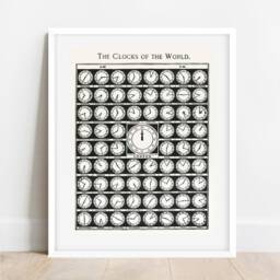 Vintage World Clocks Print, Medicology 1910, Wall Art - thumbnail 3