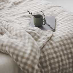 Gray Green Linen Duvet Cover With Coconut Buttons, Natural Soft Bedding, Stonewashed Cover, Comforter Gift Idea - thumbnail 4