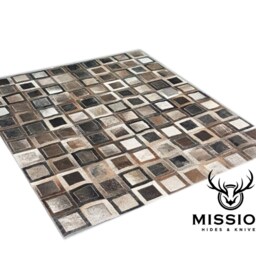 Cowhide Rug Patchwork Grey - thumbnail 2