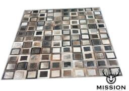 Cowhide Rug Patchwork Grey - thumbnail 1