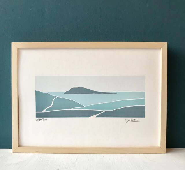 Ynys Enlli Print, Welsh Pilgrim's Way, Pererinion, Pen Llyn, Llyn Peninsula, Bardsey Island, Gifts, Art, Wales Travel