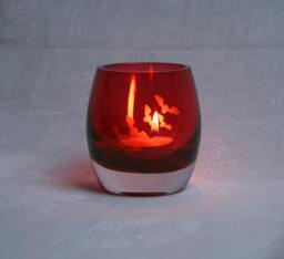 "Simply Batty - An Exclusive Design, Acid Etched T Light Holder Etched With Bats in My "