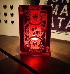 King & Queen Of My Heart Tea Light - Valentines Day Gift Birthday Anniversary - thumbnail 3