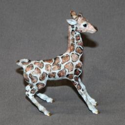 Bronze Giraffe Baby Figurine Sculpture Art Limited Edition Signed & Numbered - thumbnail 3