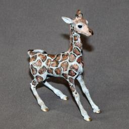 Bronze Giraffe Baby Figurine Sculpture Art Limited Edition Signed & Numbered - thumbnail 2