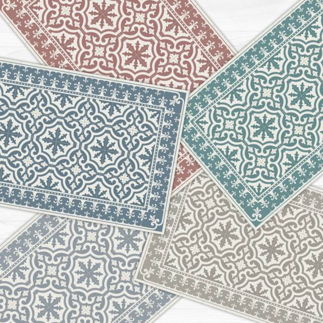 Vinyl Tiles Floor Mat, Choose Your Mat Color. Linoleum Rug Printed To Order, Runner Rug, Kitchn Area - Vinyl Art Mat - image 1
