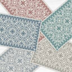 Vinyl Tiles Floor Mat, Choose Your Mat Color. Linoleum Rug Printed To Order, Runner Rug, Kitchn Area - Vinyl Art Mat - thumbnail 1