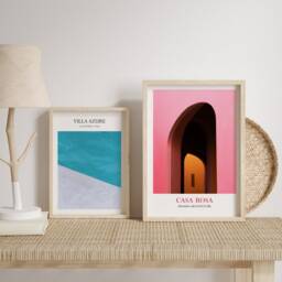 Casa Rosa Art Print Minimalist Spanish Architecture Photography - thumbnail 3