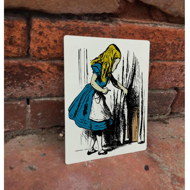 Alice in Wonderland Door Advertising Enamel Metal Tin Sign Wall Plaque