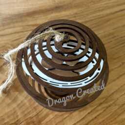 Personalised Paw Print Dog Memorial Ornament in Loving Memory, Engraved Wooden Keepsake Bauble - thumbnail 2