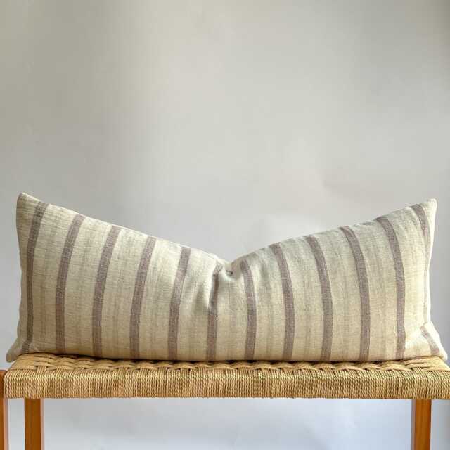 Beige Dot Block Print Mudcloth Hmong Pillow Case - image 1